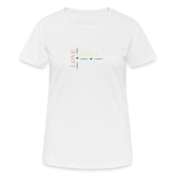 LOVE LOVE LOVE - Frauen T-Shirt atmungsaktiv - Weiß - Vorne - AI Model Female 172 dark (172cm)