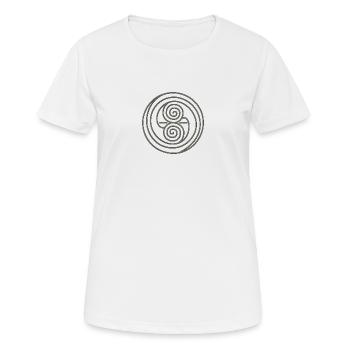 Celtic spirale gris - T-shirt respirant Femme - blanc - Devant - AI Model Female 172 dark (172cm)