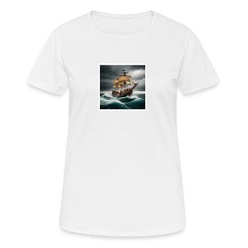 Pirate Ship in Storm - Women's Breathable T-Shirt - white - Front - AI Model Female 172 dark (172cm)