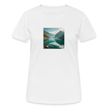 Lac - T-shirt respirant Femme - blanc - Devant - AI Model Female 172 dark (172cm)