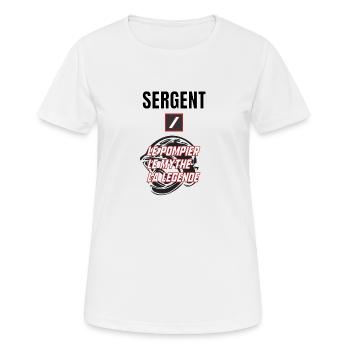 Sergent pompier - T-shirt respirant Femme - blanc - Devant - AI Model Female 172 dark (172cm)