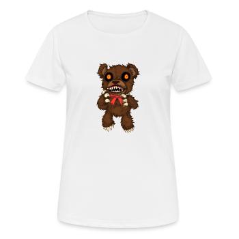 Zombie Teddy Horror Stofftier Halloween - Frauen T-Shirt atmungsaktiv - Weiß - Vorne - AI Model Female 172 dark (172cm)