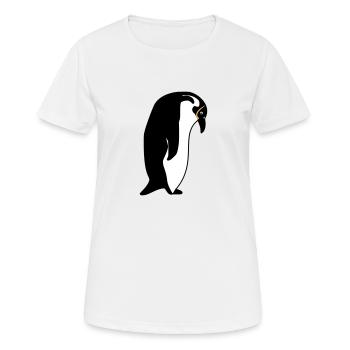 manchot - T-shirt respirant Femme - blanc - Devant - AI Model Female 172 dark (172cm)