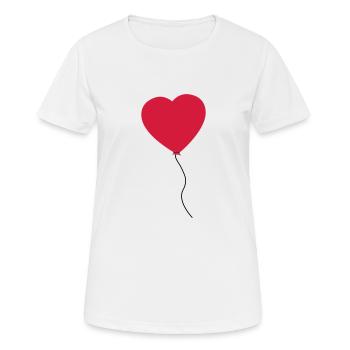 Love Heart Balloon - T-shirt respirant Femme - blanc - Devant - AI Model Female 172 dark (172cm)