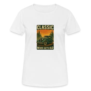 Classic Car Vintage Oldtimer - Frauen T-Shirt atmungsaktiv - Weiß - Vorne - AI Model Female 172 dark (172cm)