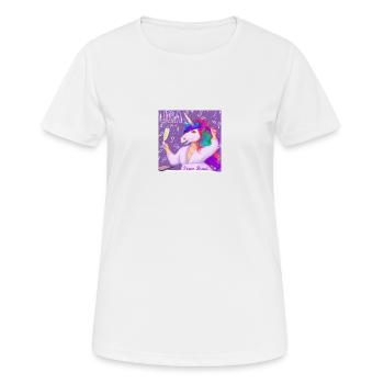 JGA Einhorn Team Braut - Frauen T-Shirt atmungsaktiv - Weiß - Vorne - AI Model Female 172 dark (172cm)