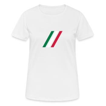 italy stripe flag - Frauen T-Shirt atmungsaktiv - Weiß - Vorne - AI Model Female 172 dark (172cm)