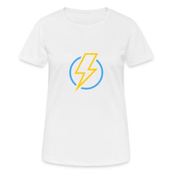 Blitz - Frauen T-Shirt atmungsaktiv - Weiß - Vorne - AI Model Female 172 dark (172cm)