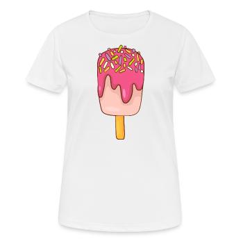glace - T-shirt respirant Femme - blanc - Devant - AI Model Female 172 dark (172cm)