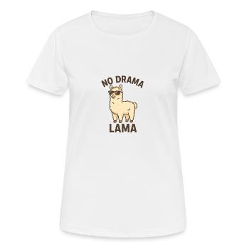 Drame Lama - T-shirt respirant Femme - blanc - Devant - AI Model Female 172 dark (172cm)