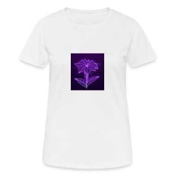 Polygonale Neon Rose - Frauen T-Shirt atmungsaktiv - Weiß - Vorne - AI Model Female 172 dark (172cm)