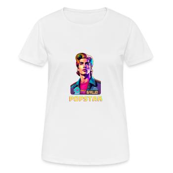 Popstar rétro - T-shirt respirant Femme - blanc - Devant - AI Model Female 172 dark (172cm)