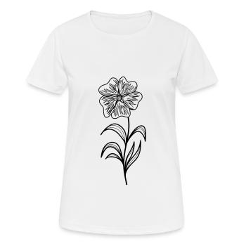 flower - Women's Breathable T-Shirt - white - Front - AI Model Female 172 dark (172cm)
