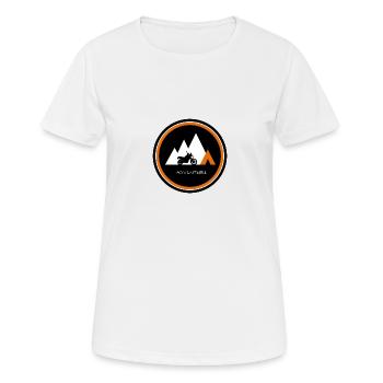 Moto, Aventure, Aventure, Camping, Outdoor - T-shirt respirant Femme - blanc - Devant - AI Model Female 172 dark (172cm)