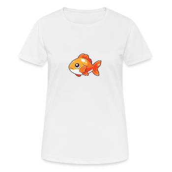 Fisch - Frauen T-Shirt atmungsaktiv - Weiß - Vorne - AI Model Female 172 dark (172cm)