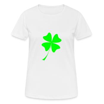 TREFLE. VENDREDI 13. CHANCE. BONHEUR. LOTO. IRISH - T-shirt respirant Femme - blanc - Devant - AI Model Female 172 dark (172cm)