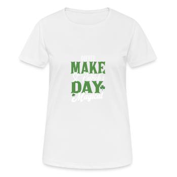 Machen Sie den St. Patrick's Day mit Kaffee magisch - Frauen T-Shirt atmungsaktiv - Weiß - Vorne - AI Model Female 172 dark (172cm)