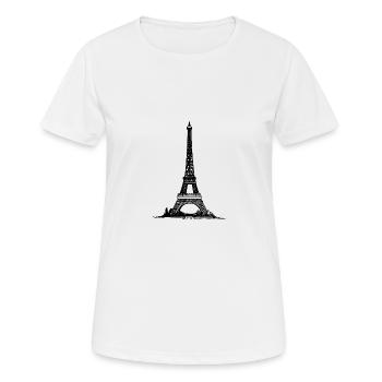 Eiffel Tower - Women's Breathable T-Shirt - white - Front - AI Model Female 172 dark (172cm)