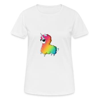 Fluffy Rainbow Unicorn - Women's Breathable T-Shirt - white - Front - AI Model Female 172 dark (172cm)
