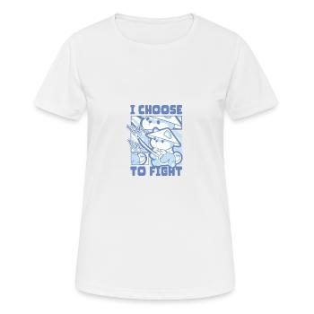 Je choisis le combat - T-shirt respirant Femme - blanc - Devant - AI Model Female 172 dark (172cm)