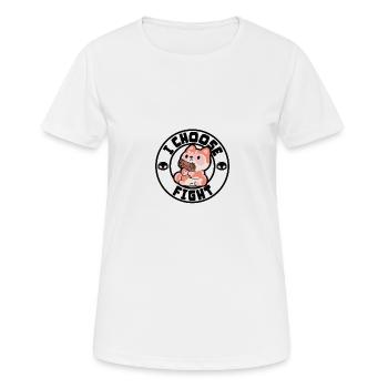 Je choisis le combat - T-shirt respirant Femme - blanc - Devant - AI Model Female 172 dark (172cm)