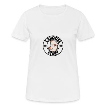 Je choisis le combat - T-shirt respirant Femme - blanc - Devant - AI Model Female 172 dark (172cm)