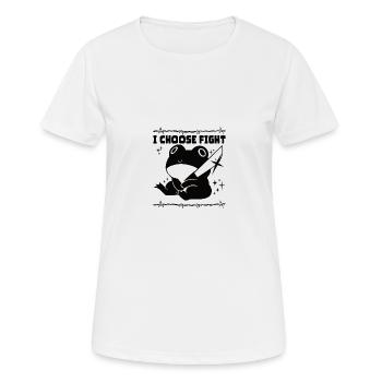 Je choisis le combat - T-shirt respirant Femme - blanc - Devant - AI Model Female 172 dark (172cm)