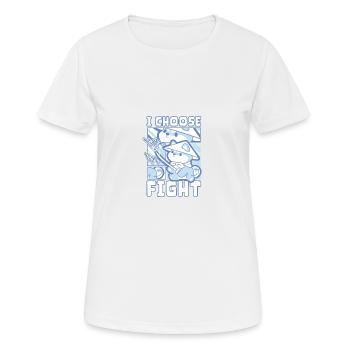 Je choisis le combat - T-shirt respirant Femme - blanc - Devant - AI Model Female 172 dark (172cm)