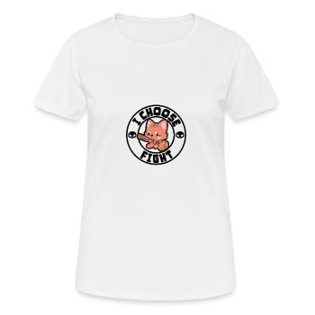 Je choisis le combat - T-shirt respirant Femme - blanc - Devant - AI Model Female 172 dark (172cm)