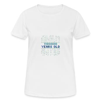 96. Geburtstag 96 Jahre alt Binärcode Informatik - Frauen T-Shirt atmungsaktiv - Weiß - Vorne - AI Model Female 172 dark (172cm)