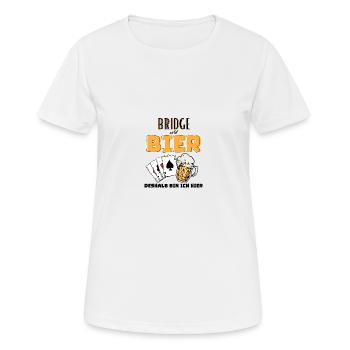 Bridge und Bier - Frauen T-Shirt atmungsaktiv - Weiß - Vorne - AI Model Female 172 dark (172cm)