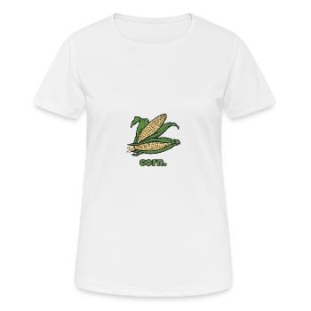 Mais | Gemüse - Frauen T-Shirt atmungsaktiv - Weiß - Vorne - AI Model Female 172 dark (172cm)