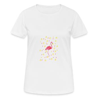 Flamingo Fruits I - Frauen T-Shirt atmungsaktiv - Weiß - Vorne - AI Model Female 172 dark (172cm)