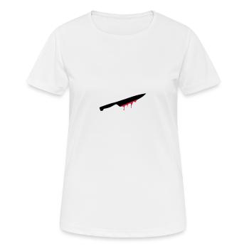 couteaux, des épées, du sang, des blessures, - T-shirt respirant Femme - blanc - Devant - AI Model Female 172 dark (172cm)