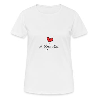 ICH LIEBE DICH. ICH LIEBE DICH. LIEBE. LIEBE. HEILIGER VALENTIN - Frauen T-Shirt atmungsaktiv - Weiß - Vorne - AI Model Female 172 dark (172cm)