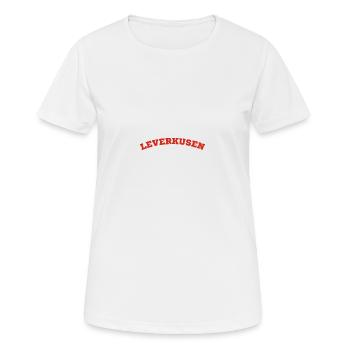 Leverkusen - Frauen T-Shirt atmungsaktiv - Weiß - Vorne - AI Model Female 172 dark (172cm)