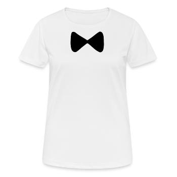 Nœud papillon - T-shirt respirant Femme - blanc - Devant - AI Model Female 172 dark (172cm)