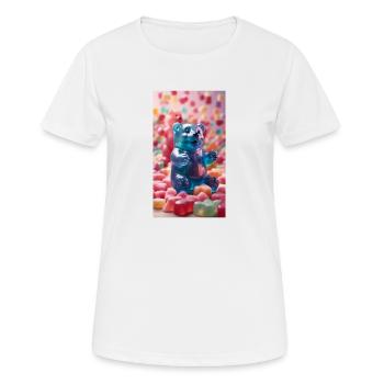 Riesige pastellfarbene Gummibärchen - Frauen T-Shirt atmungsaktiv - Weiß - Vorne - AI Model Female 172 dark (172cm)
