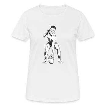 Man Gym - Women's Breathable T-Shirt - white - Front - AI Model Female 172 dark (172cm)