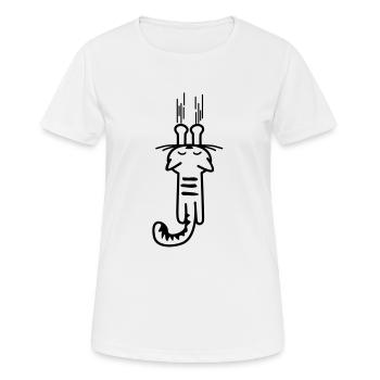 scratching kitty - cat - cats - - Women's Breathable T-Shirt - white - Front - AI Model Female 172 dark (172cm)