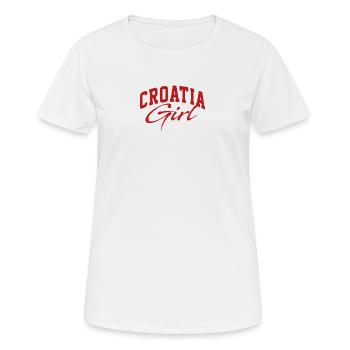 Croatia Girl Hrvatska Girl kroatien Girl - Frauen T-Shirt atmungsaktiv - Weiß - Vorne - AI Model Female 172 dark (172cm)