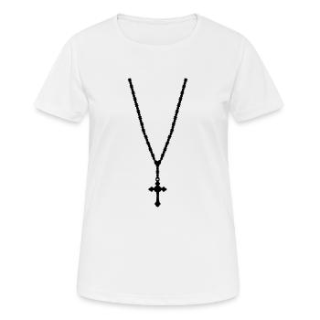 Collier - T-shirt respirant Femme - blanc - Devant - AI Model Female 172 dark (172cm)