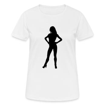 Silhouette silhouette silhouette - T-shirt respirant Femme - blanc - Devant - AI Model Female 172 dark (172cm)