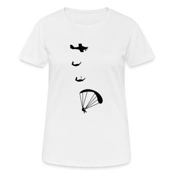 parachute - Women's Breathable T-Shirt - white - Front - AI Model Female 172 dark (172cm)