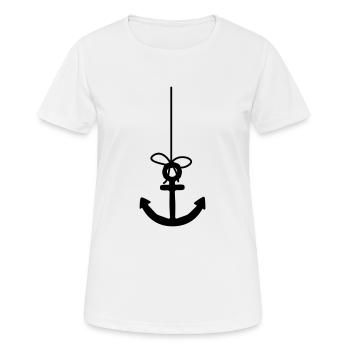 ancre de corde bateau de tatouage bateau de natation - T-shirt respirant Femme - blanc - Devant - AI Model Female 172 dark (172cm)