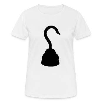 Captain Haken - Frauen T-Shirt atmungsaktiv - Weiß - Vorne - AI Model Female 172 dark (172cm)