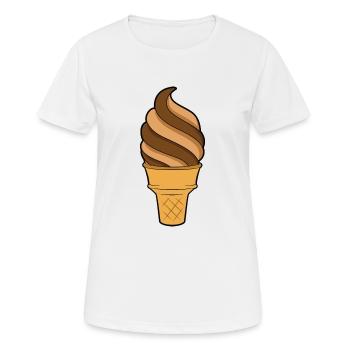 Softeis Eiscreme - Frauen T-Shirt atmungsaktiv - Weiß - Vorne - AI Model Female 172 dark (172cm)