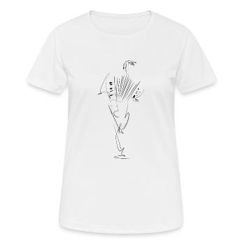 Akkordeon - Frauen T-Shirt atmungsaktiv - Weiß - Vorne - AI Model Female 172 dark (172cm)