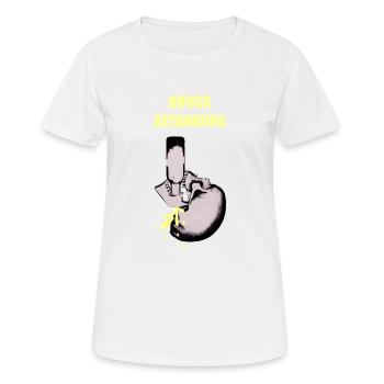 DRUCK BETANKUNG - Frauen T-Shirt atmungsaktiv - Weiß - Vorne - AI Model Female 172 dark (172cm)