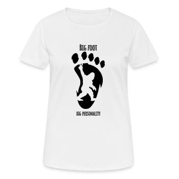 Grand pied grande personnalité - T-shirt respirant Femme - blanc - Devant - AI Model Female 172 dark (172cm)